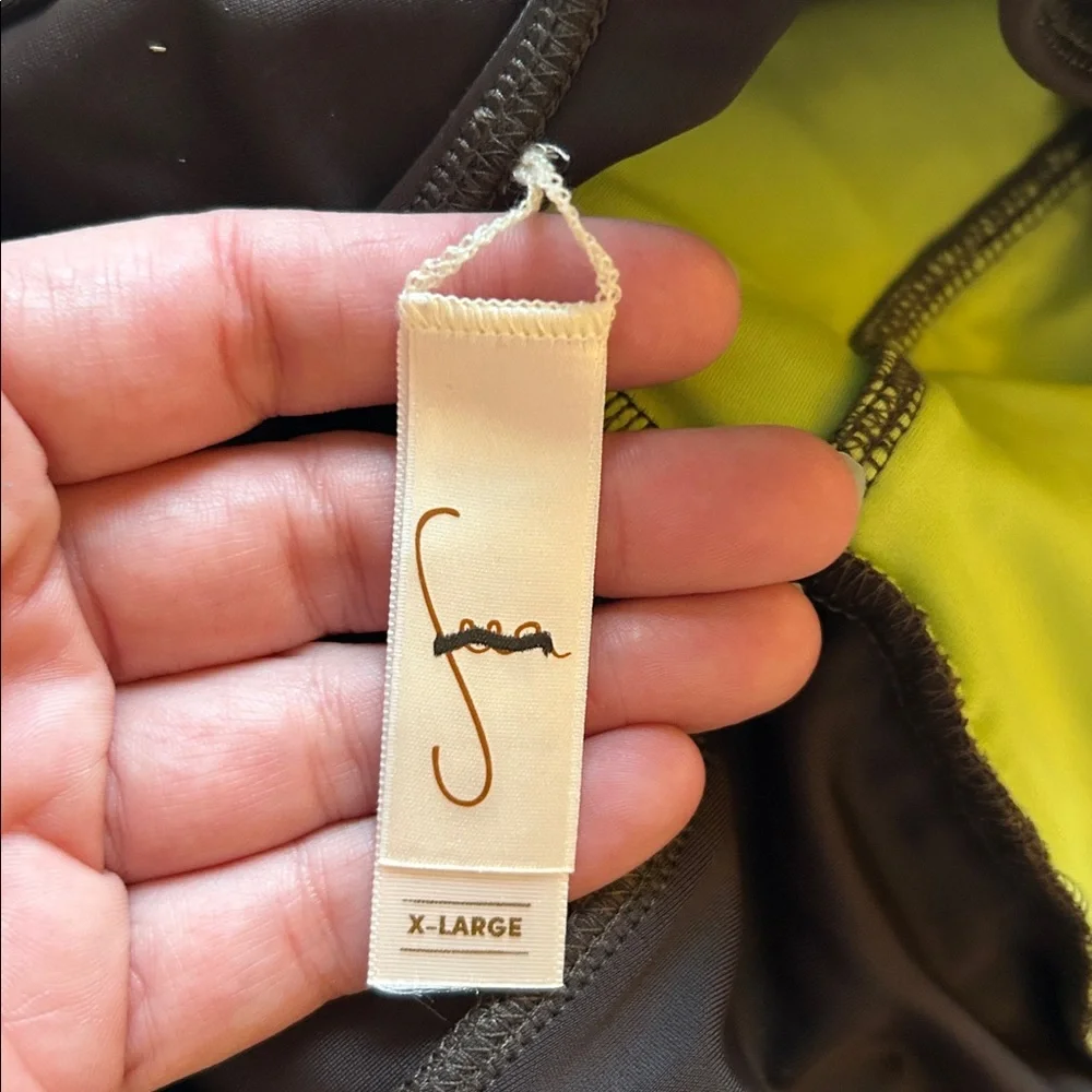 NEW Seea brown Lilia green laser cut side surf suit swimsuit, Zait - Picture 10 of 11